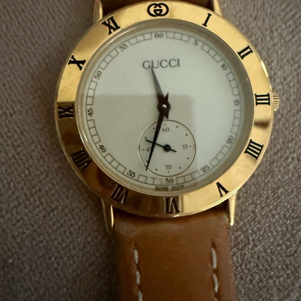 Authentic Gucci, watch tan color